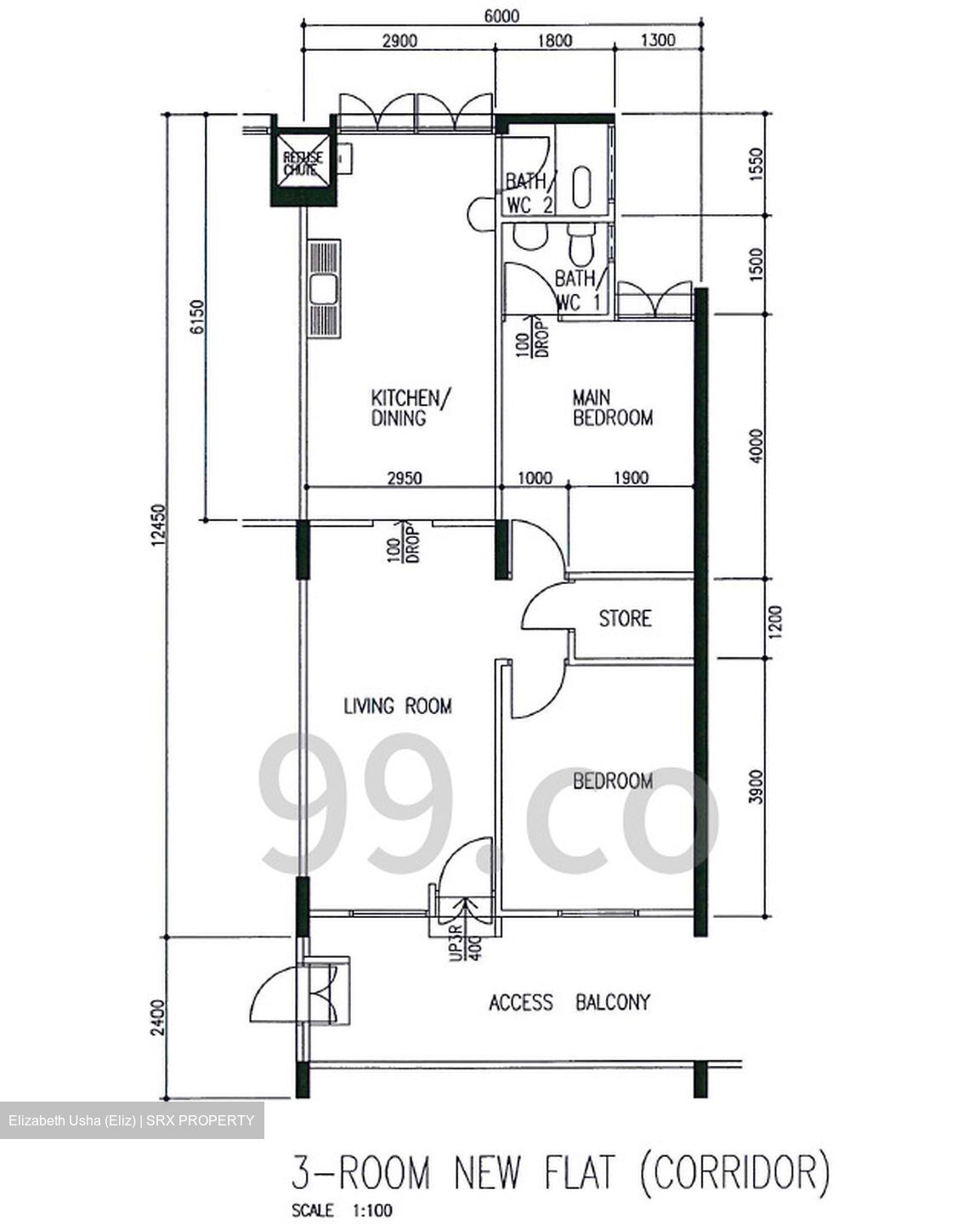 Blk 608 Clementi West Street 1 (Clementi), HDB 3 Rooms #557707281